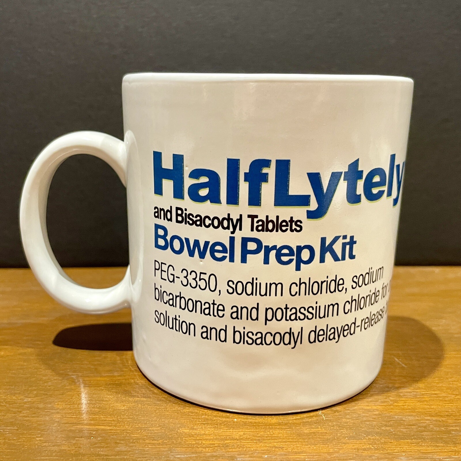HalfLytely Drug Rep Advertising Pharma Bowel Prep Mug Coffee Cup Doctor Gastro