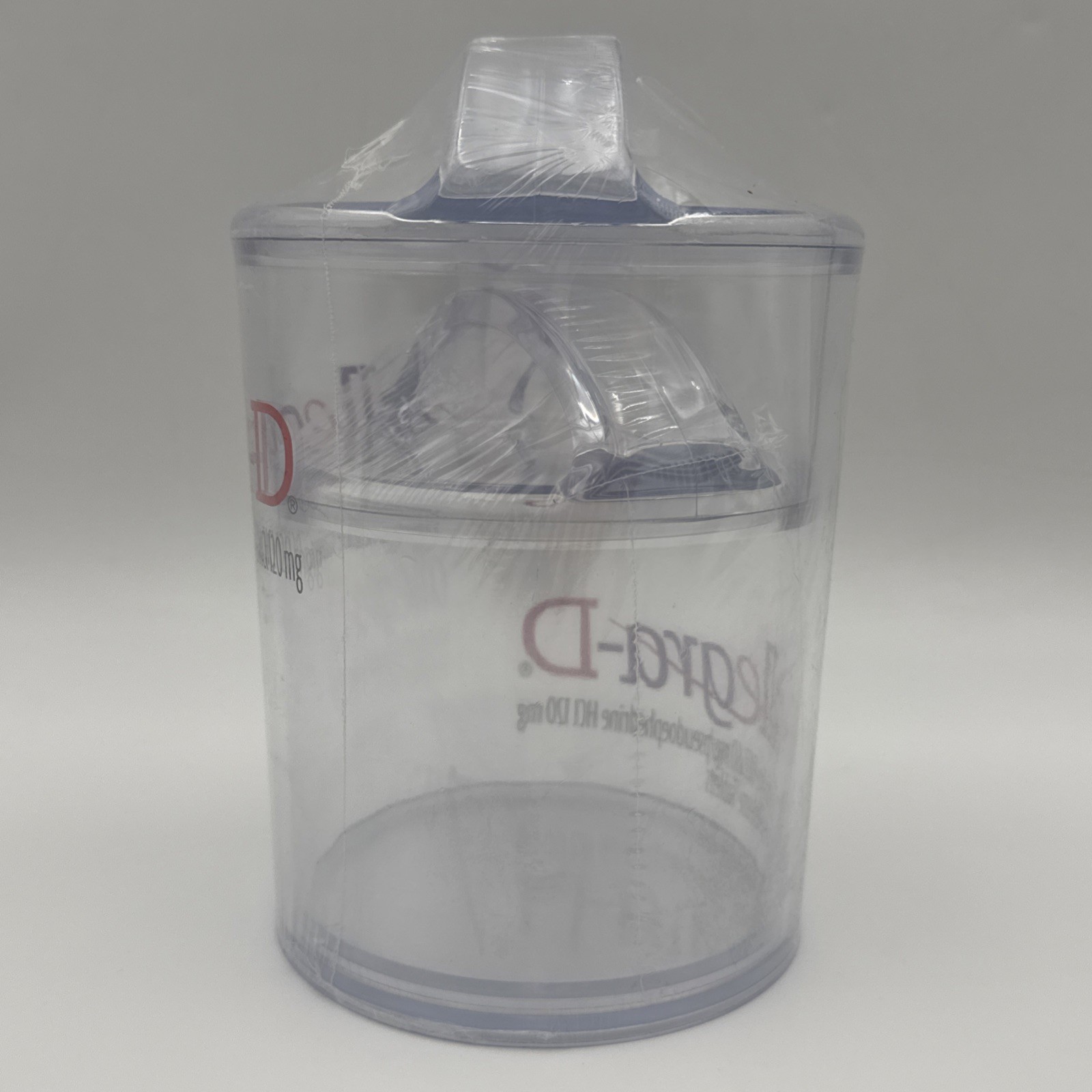 DRUG REP RARE ALLEGRA-D CLEAR PLASTIC/ACRYLIC CANISTER Set of 5 Pharmaceutical