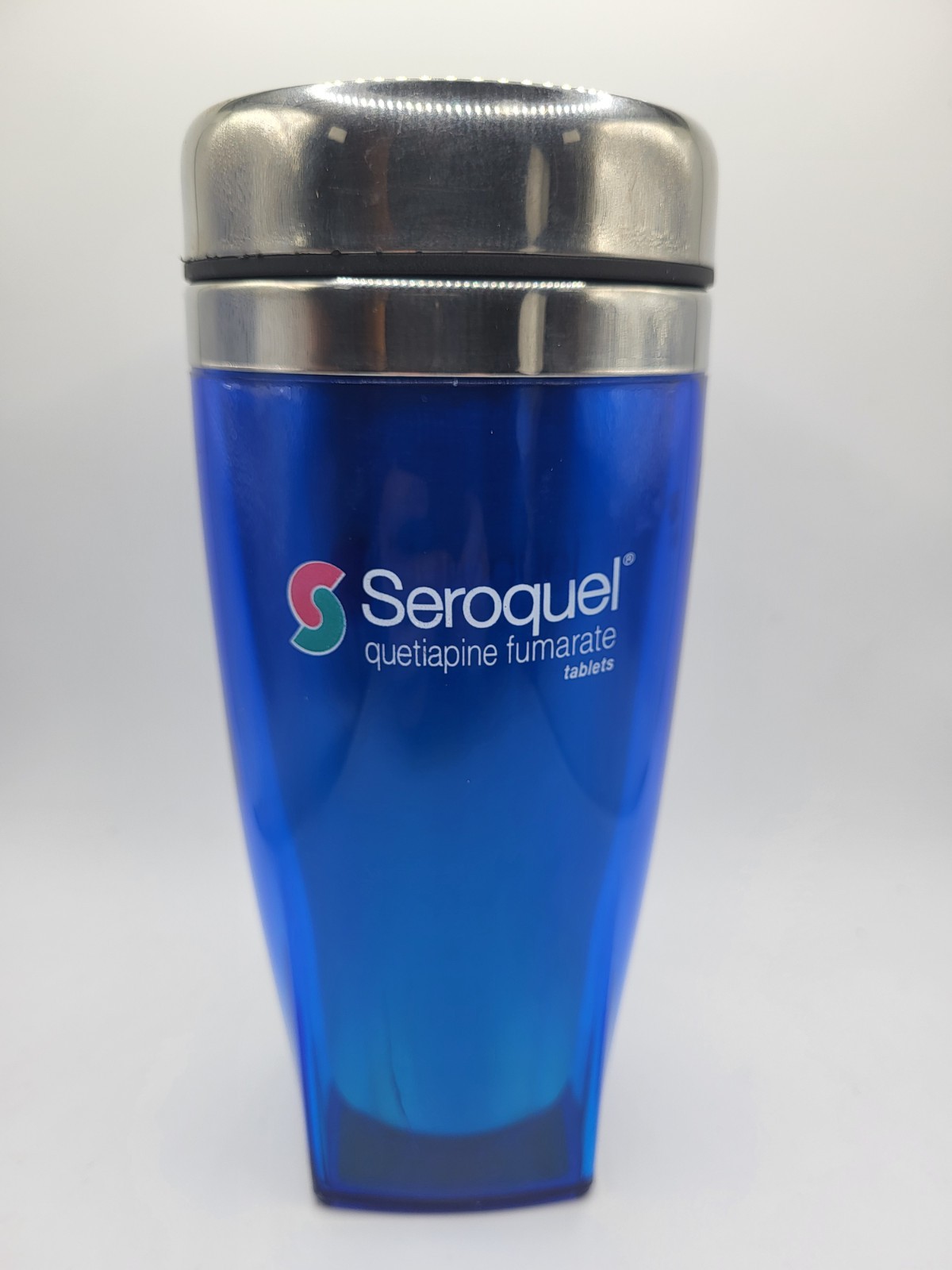 Seroquel 16 Oz Stainless Steel Travel Mug Pharmaceutical Drug Rep Promo Advert