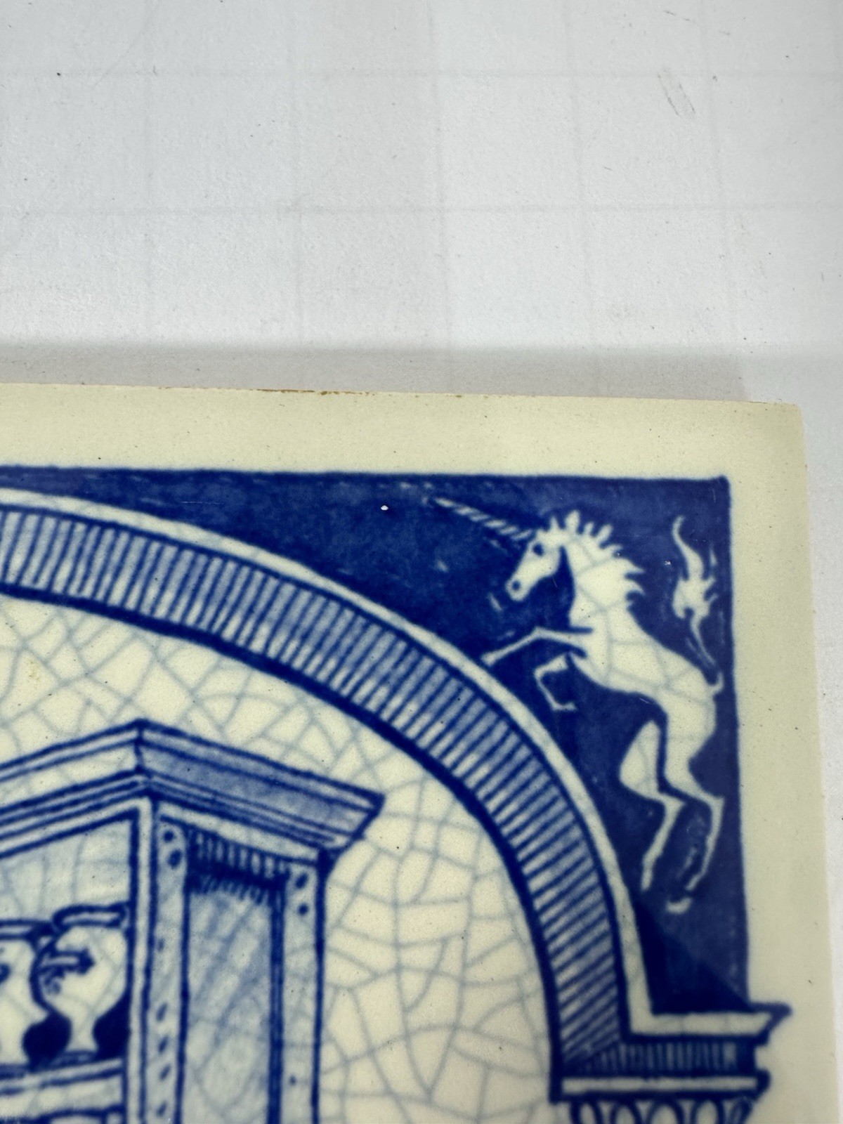 Vintage Blue Delft Tile Uroscopy Pharmacy Scholarship Program Apothecary 1 READ