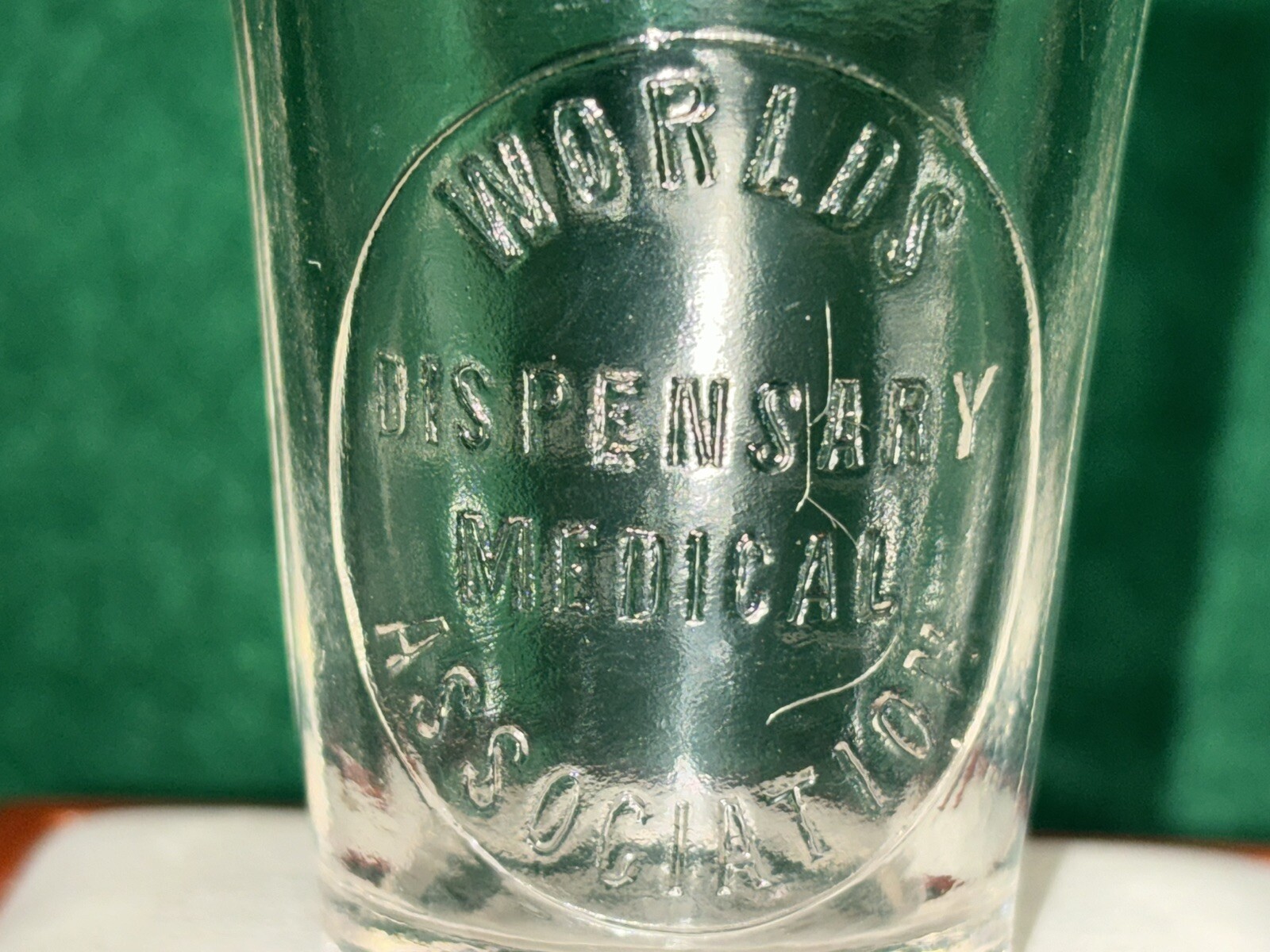 RARE!! Vintage 1900’s Glass World’s Dispensary Medical Association Dosage Cup