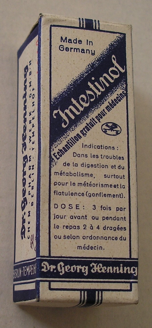 INTESTINOL *COLLECTABLE ANTIQUE VINTAGE GERMAN MEDICINE*