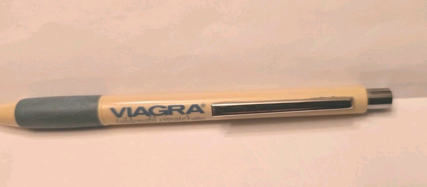 VIAGRA Inoxcrom Plastic Pen Pharmaceutical Drug Rep Promo WRITES Spain 2000s