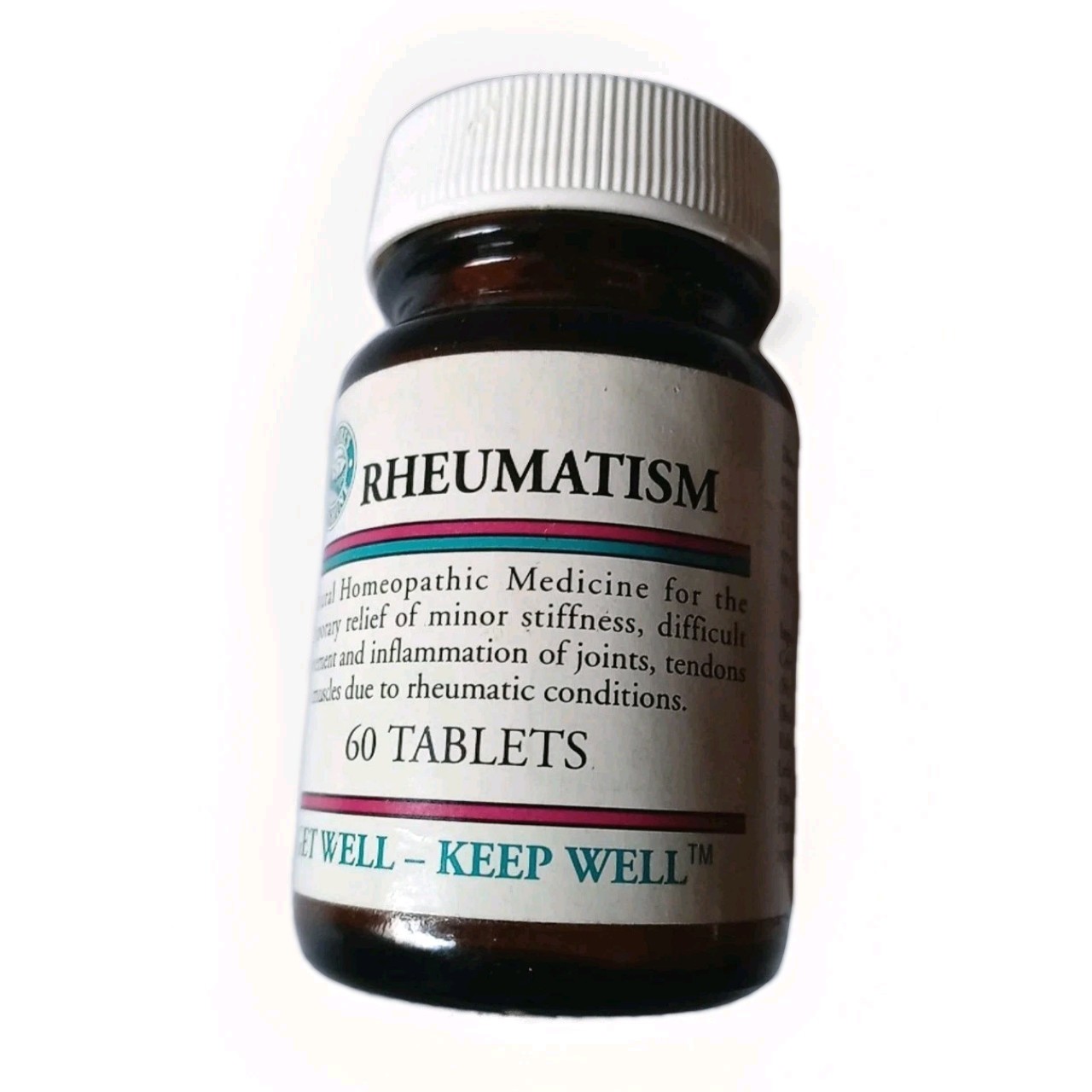 Vintage Expired Natures Sunshine Rheumatism Supplement – Unopened Retro Glass