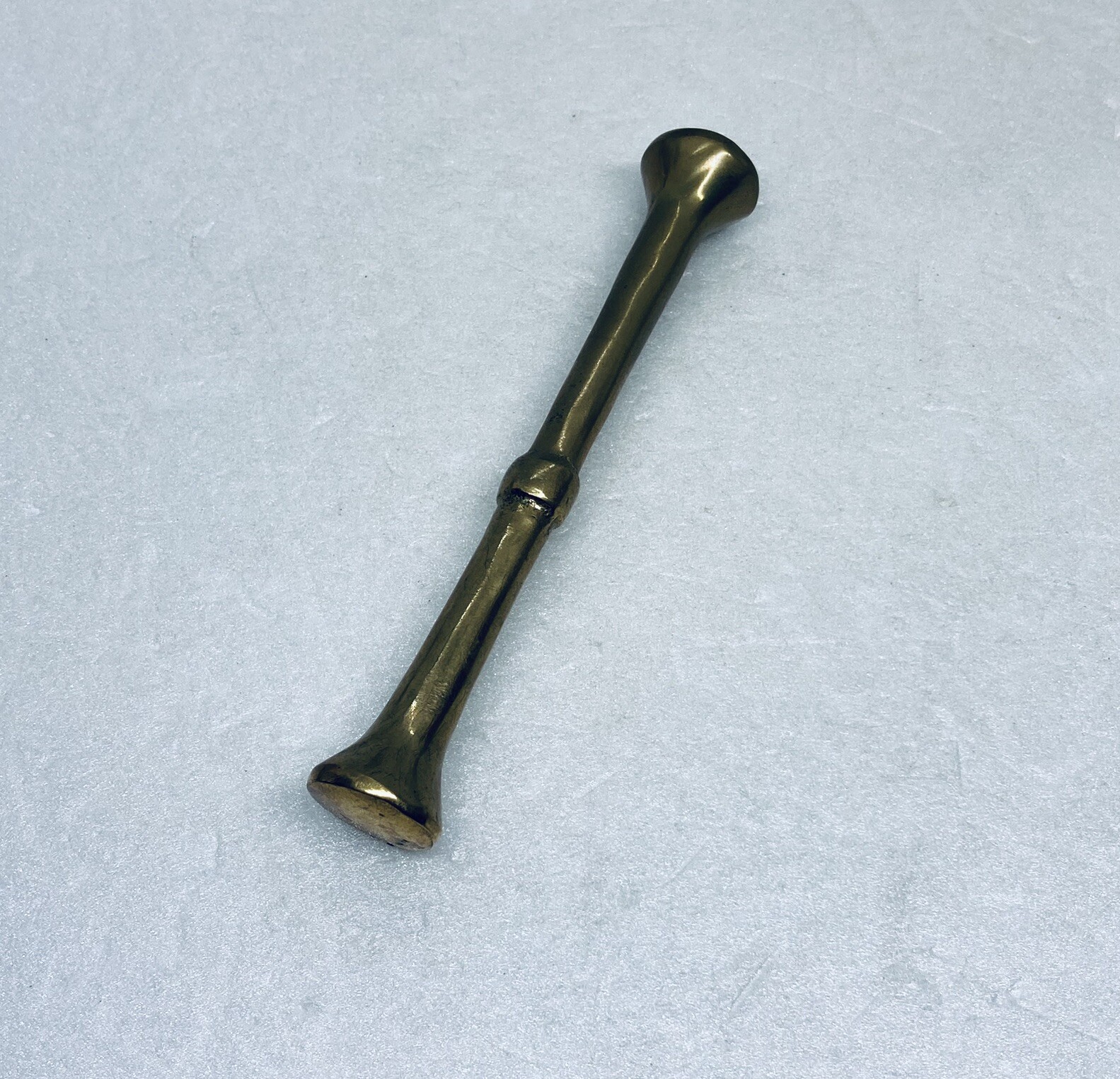 Antique 1940s Brass Mortar & Pestle Pharmacy Drug Store Apothecary Medicine 36