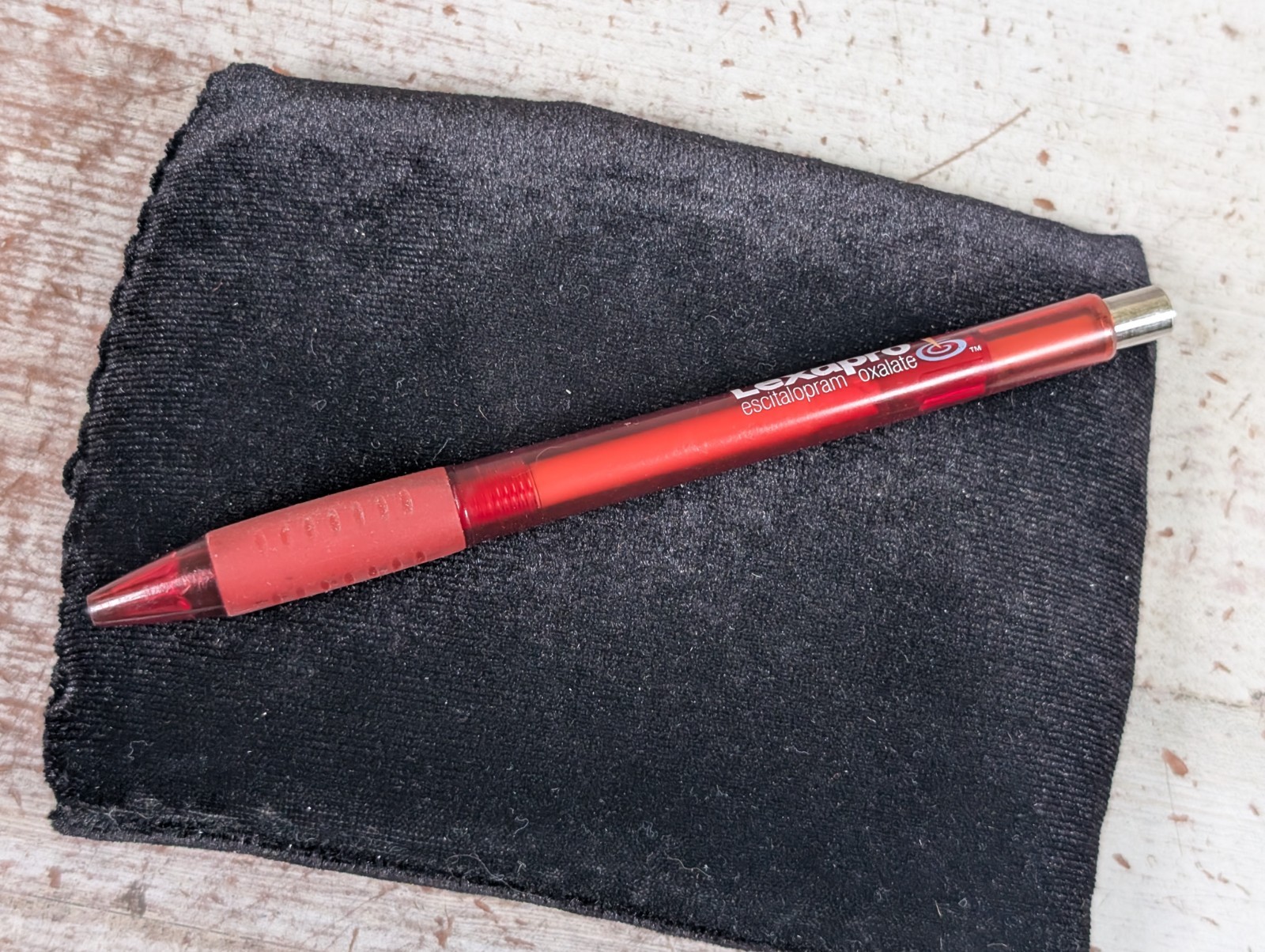 Lexapro Advertising Pen Red Translucent Black Ink Works Doctor Drug Company