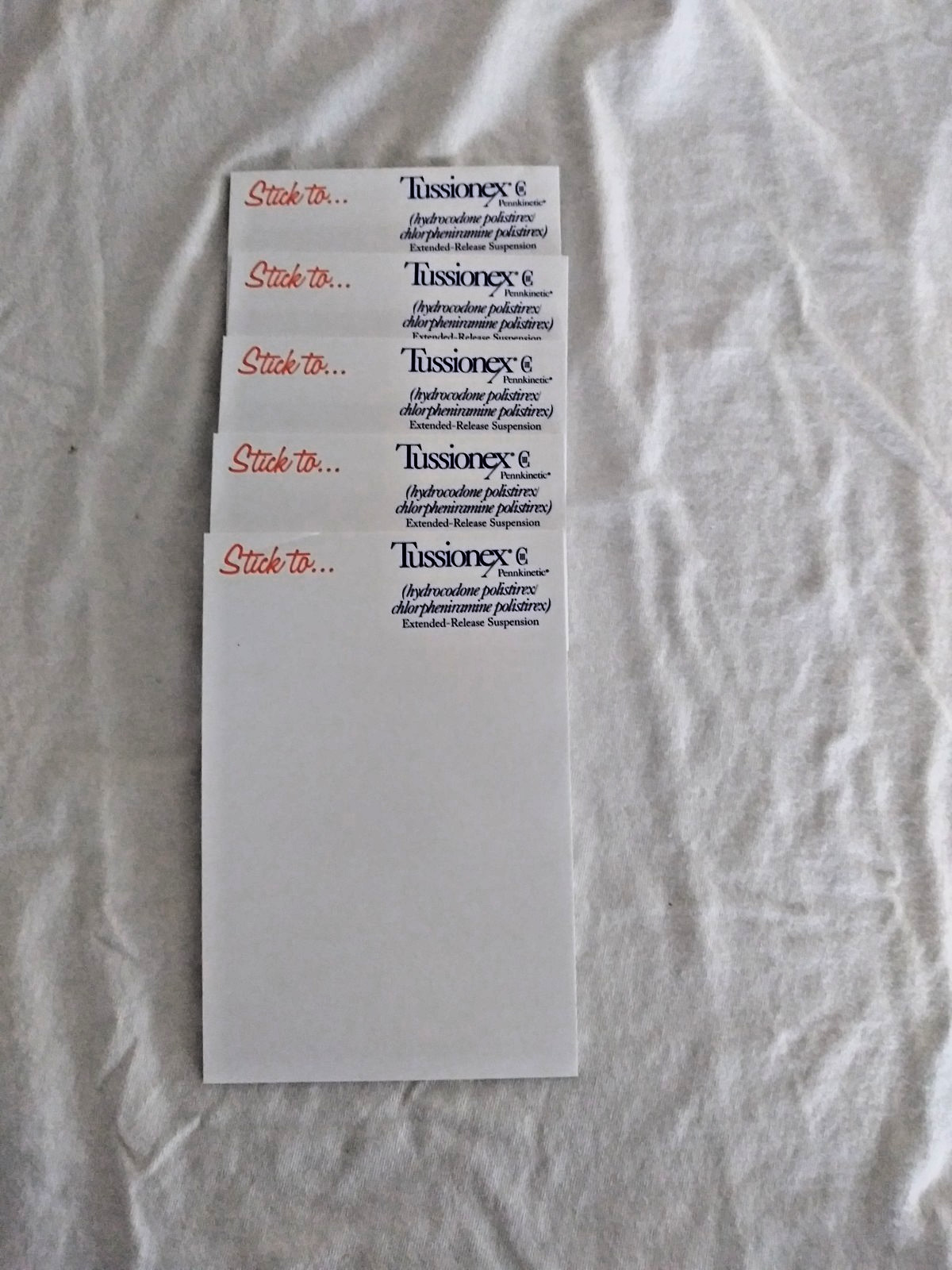 Tussionex Pharmaceutical Repr Notepad Set of 5