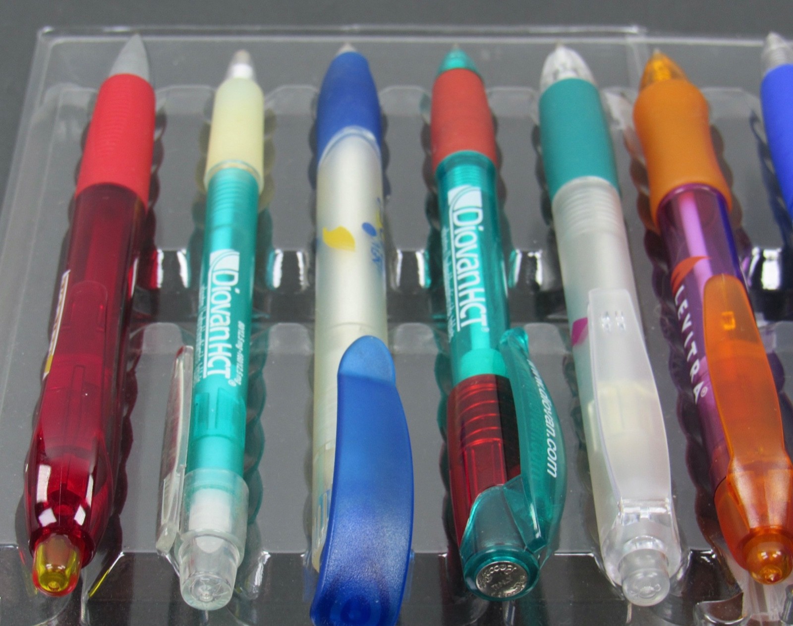 Lot of 10 Translucent PENS Drug Rep Pharmaceutical Promo Medical Advertising