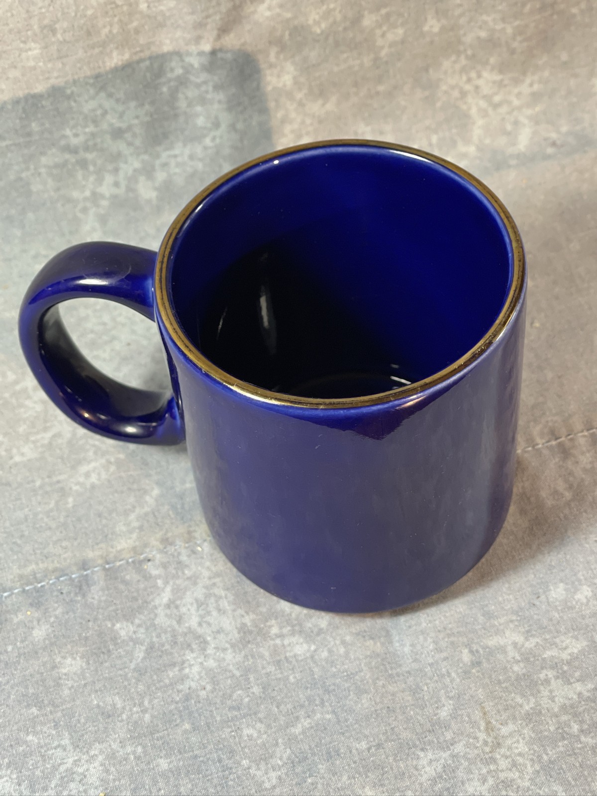 Eli Lilly Pharmaceutical Cobalt Blue Gold Coffee Mug Cup USA