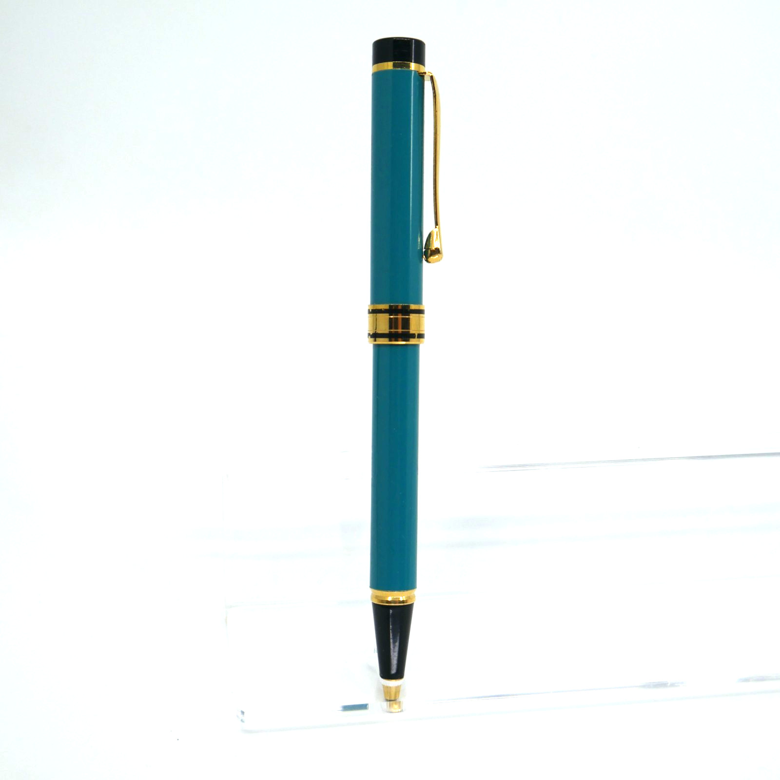 RARE Drug Rep AMBIEN CHeavy Metal Collectible Pharmaceutical Pen blue green turq