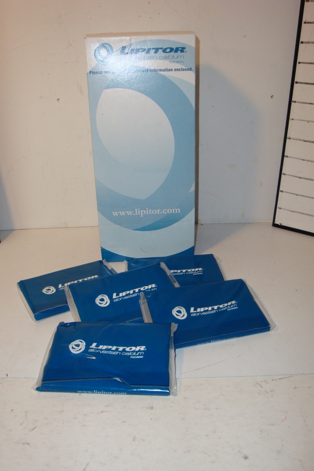 Brand new LIPITOR give away Tissue advertisement.Single wrapped box packets
