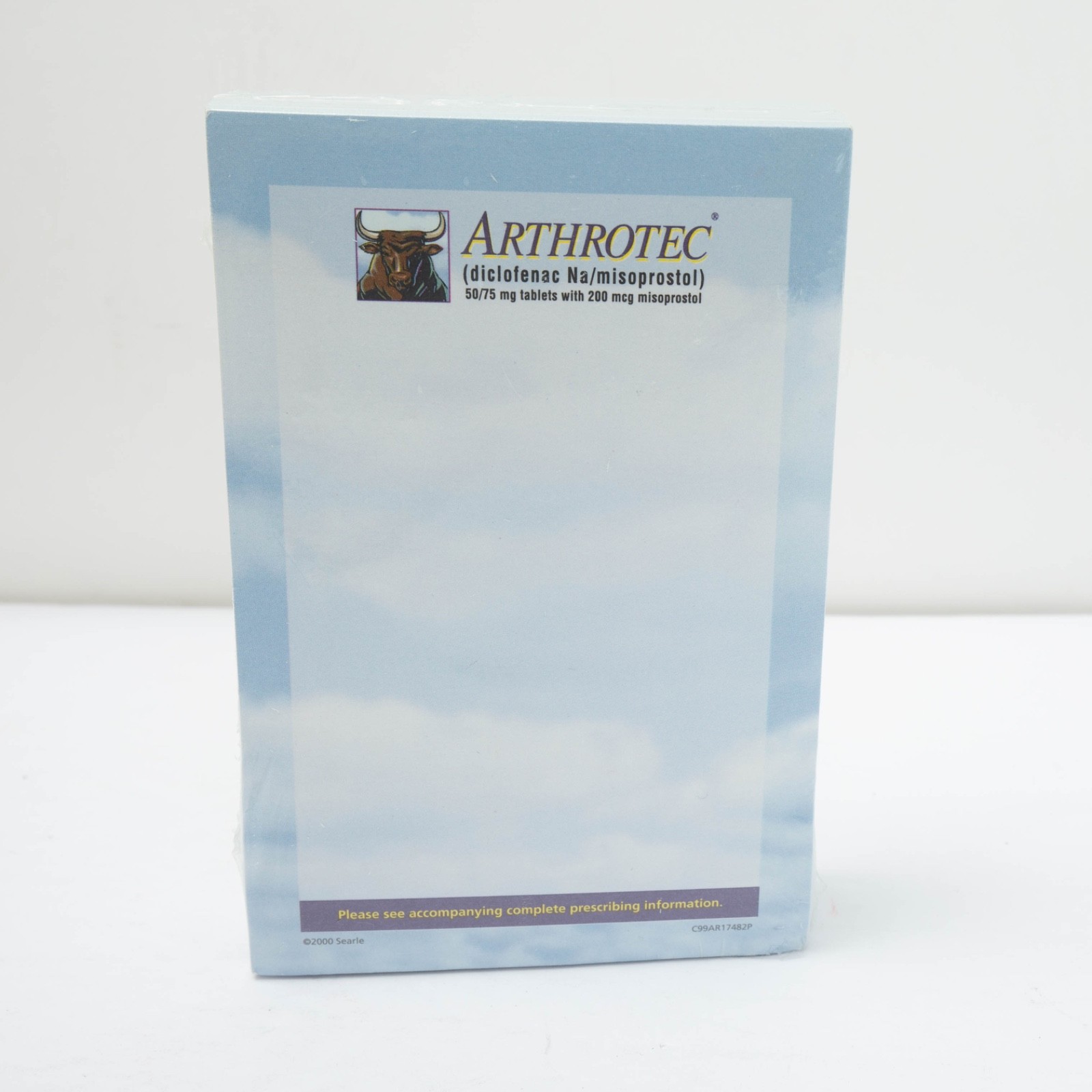 Vtg 2000 Arthrotec Note Pad Pharma Advertising Rep Logo New Sealed Searle Pads