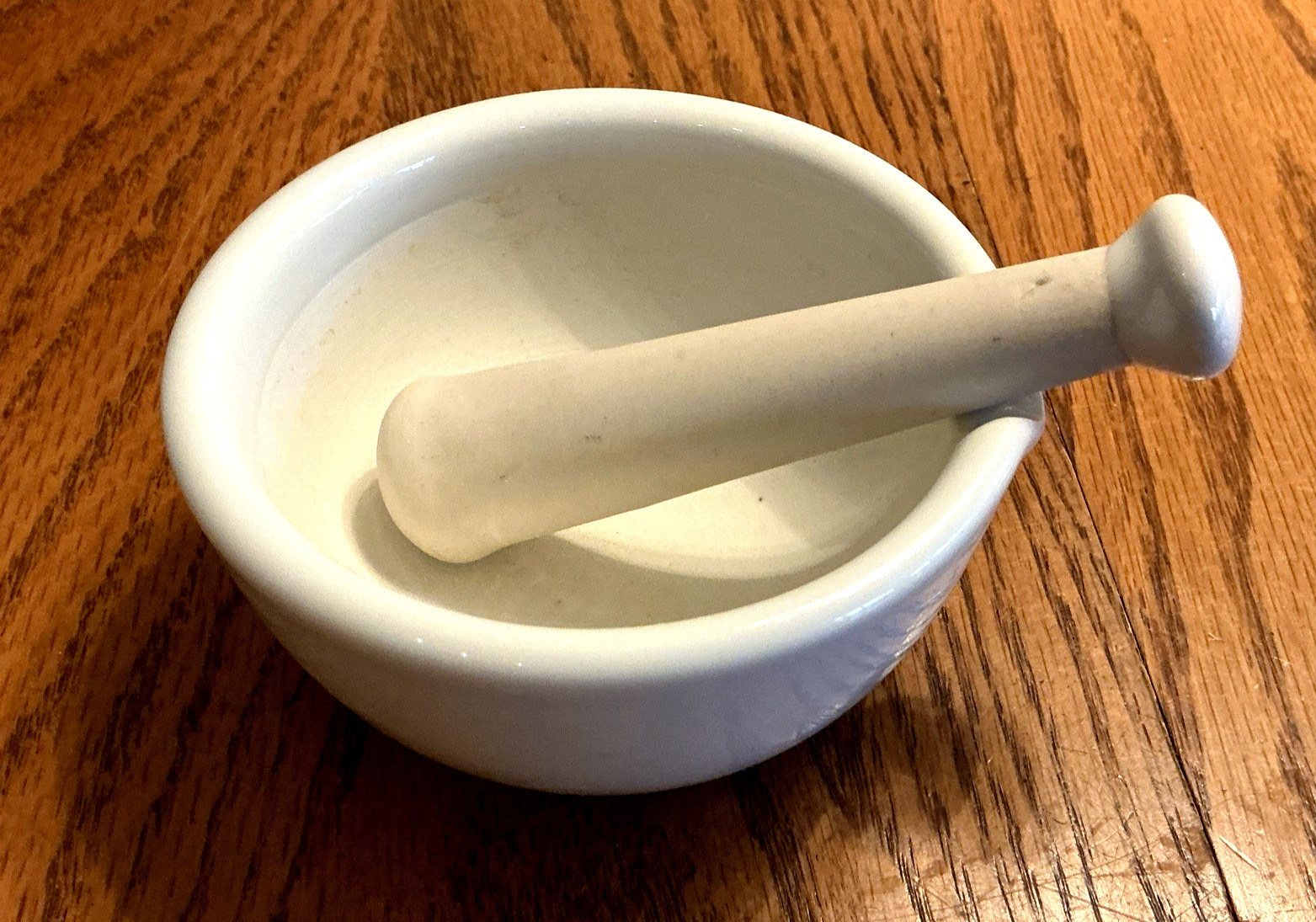 Vtg Haldenwanger Berlin Germany Mortar & Pestle White Porcelain Scientific 55-2