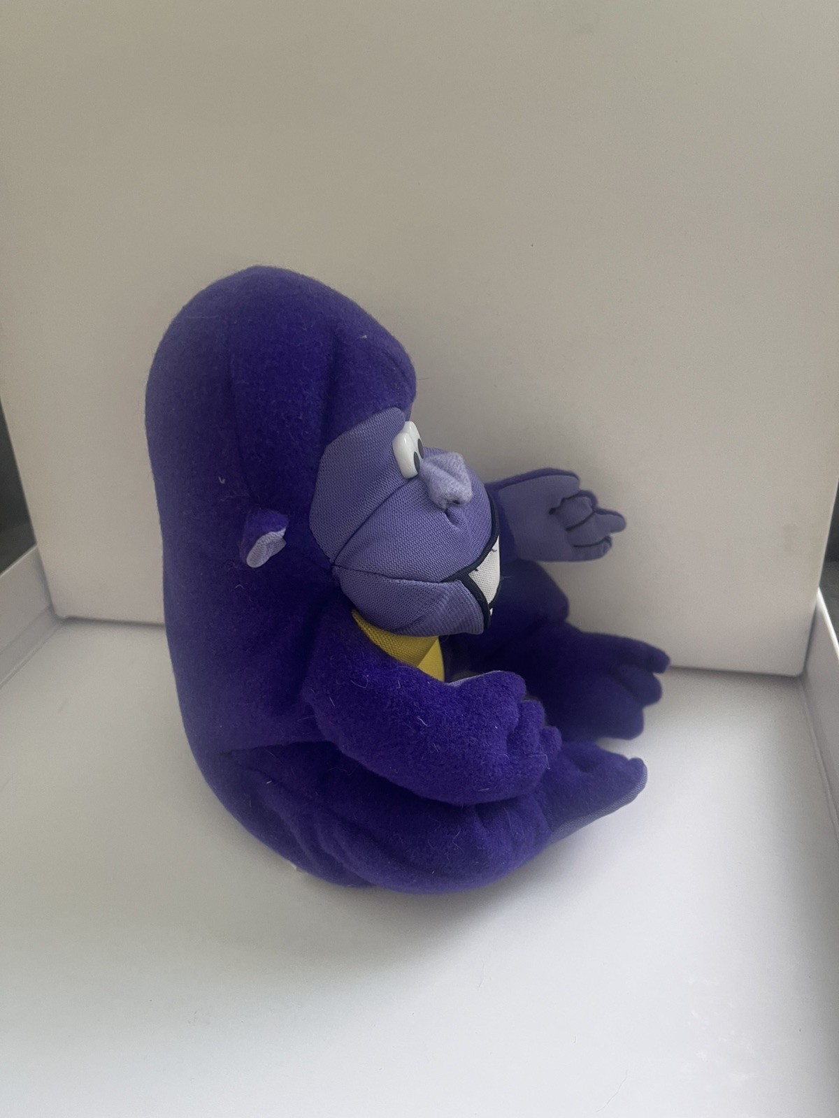 Zyrtec Purple Gorilla Plush Beanbag Toy Advertising Promo Monkey 6 Inch 1998