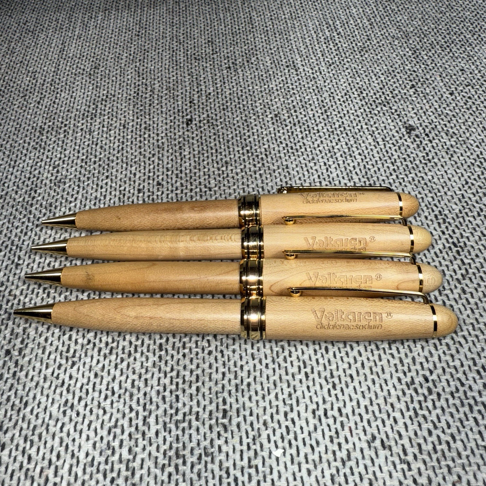 Voltaren Lot Of 4 Wooden Drug Rep Mechanical Pencils Pharmaceutical Advertising