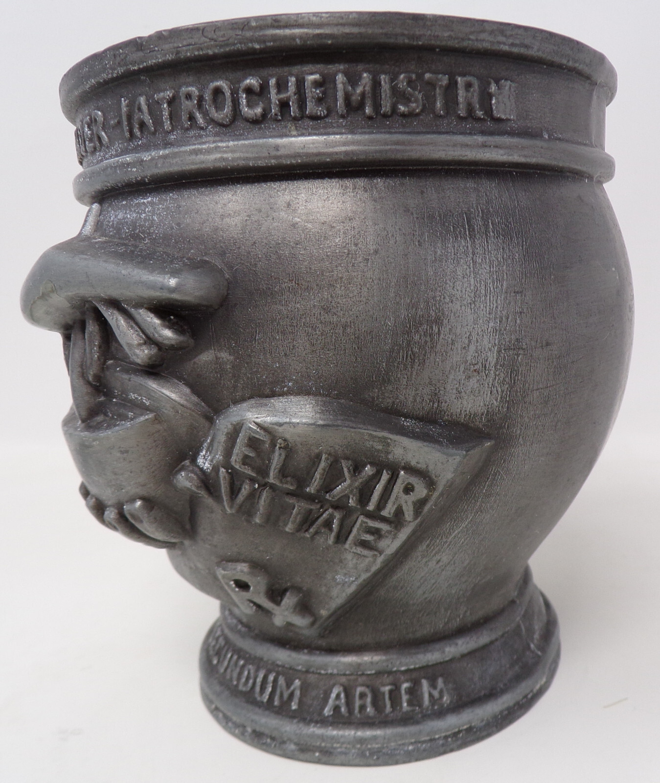 Vintage Pewter Mortar & Pestle Display Only By Schering Corp. 1988