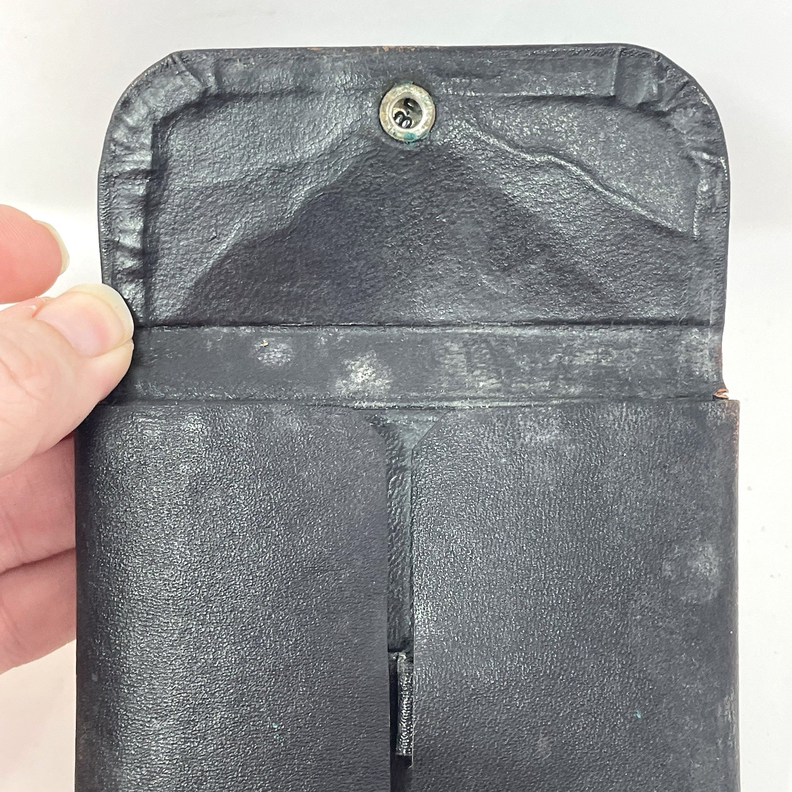 EMPTY Antique Leather Physician’s Folding Wallet Case – Vintage Medical Field