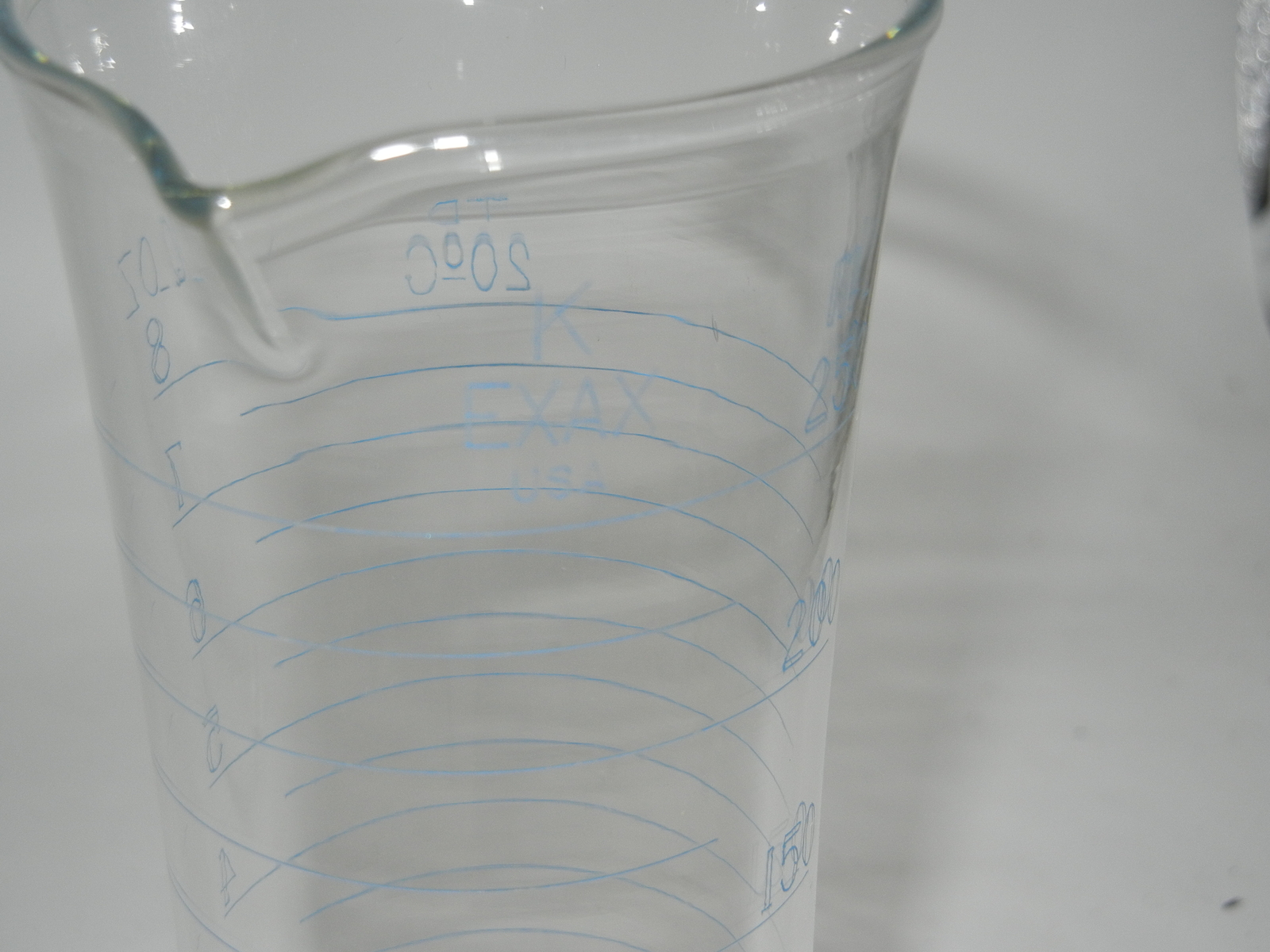 Antique Apothecary Glassware 250 mL K EXAX Graduated Beaker