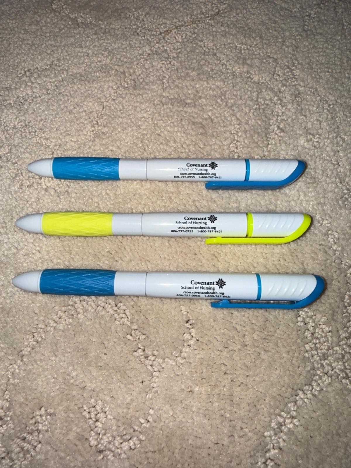 Pharmacy COVENANT SCHOOL OF NURSING – Lubbock – Vintage Pen – COMES WITH 3