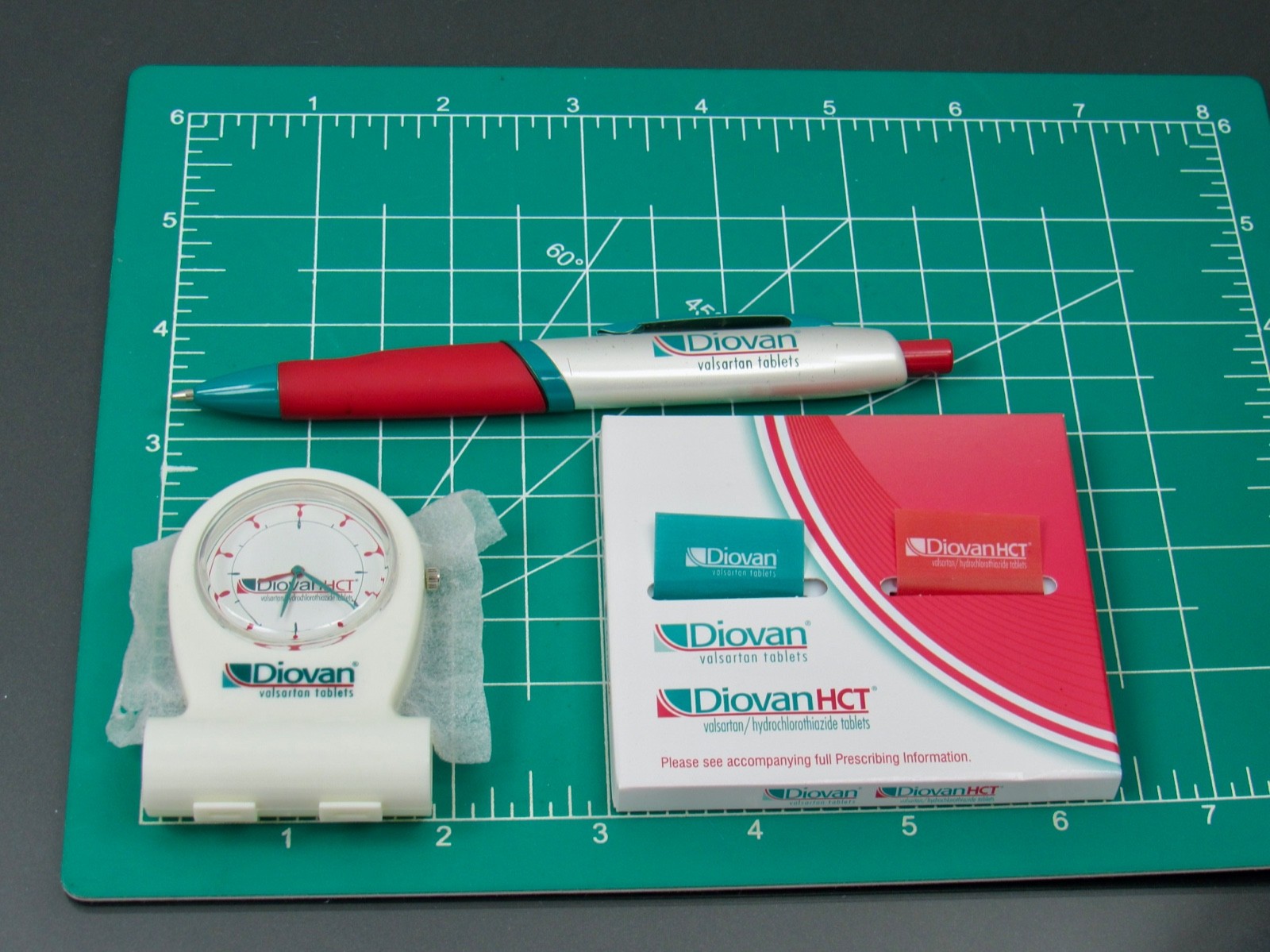 Diovan Lot Metal PEN Stethoscope Watch, Page Flags Drug Rep Pharmaceutical Promo