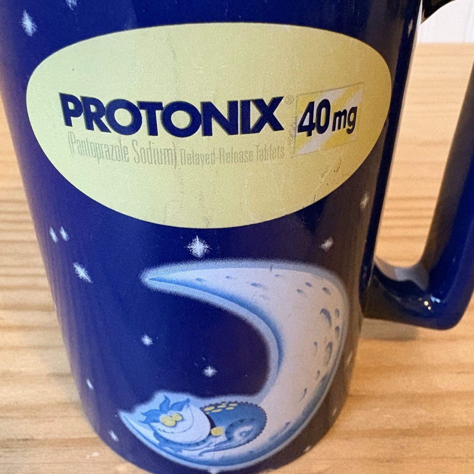 Protonix 40mg / IV Pharmaceutical Drug Rep Large Coffee Mug Blue