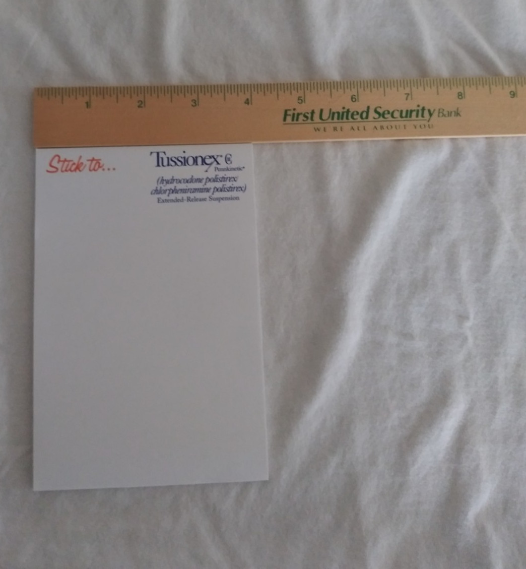 Tussionex Pharmaceutical Repr Notepad Set of 5