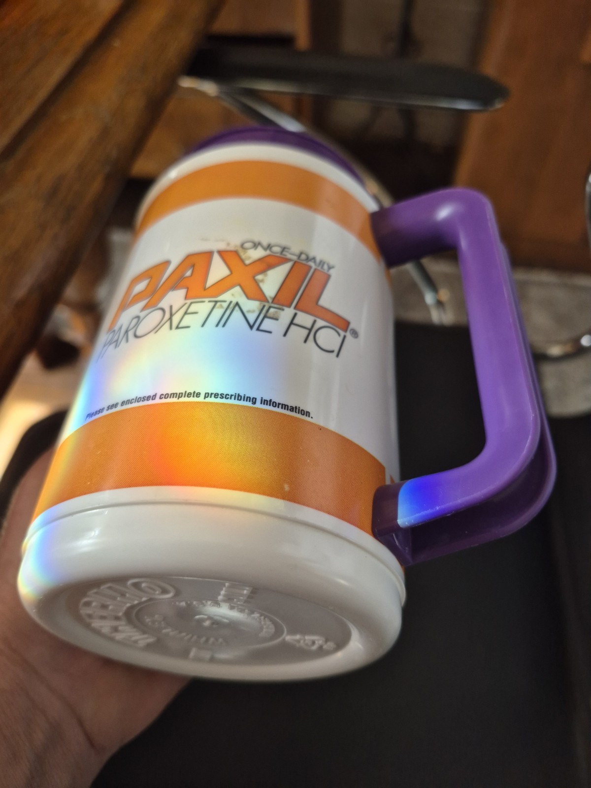 Vintage Paxil Anti Anxiety Medical 22oz Thermo Mug Cup insulated Pharma