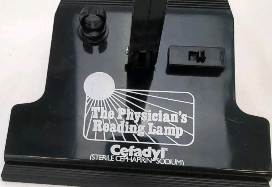 Drug Rep Pharmaceutical Advertising Clip On Reading Lamp Cefadyl
