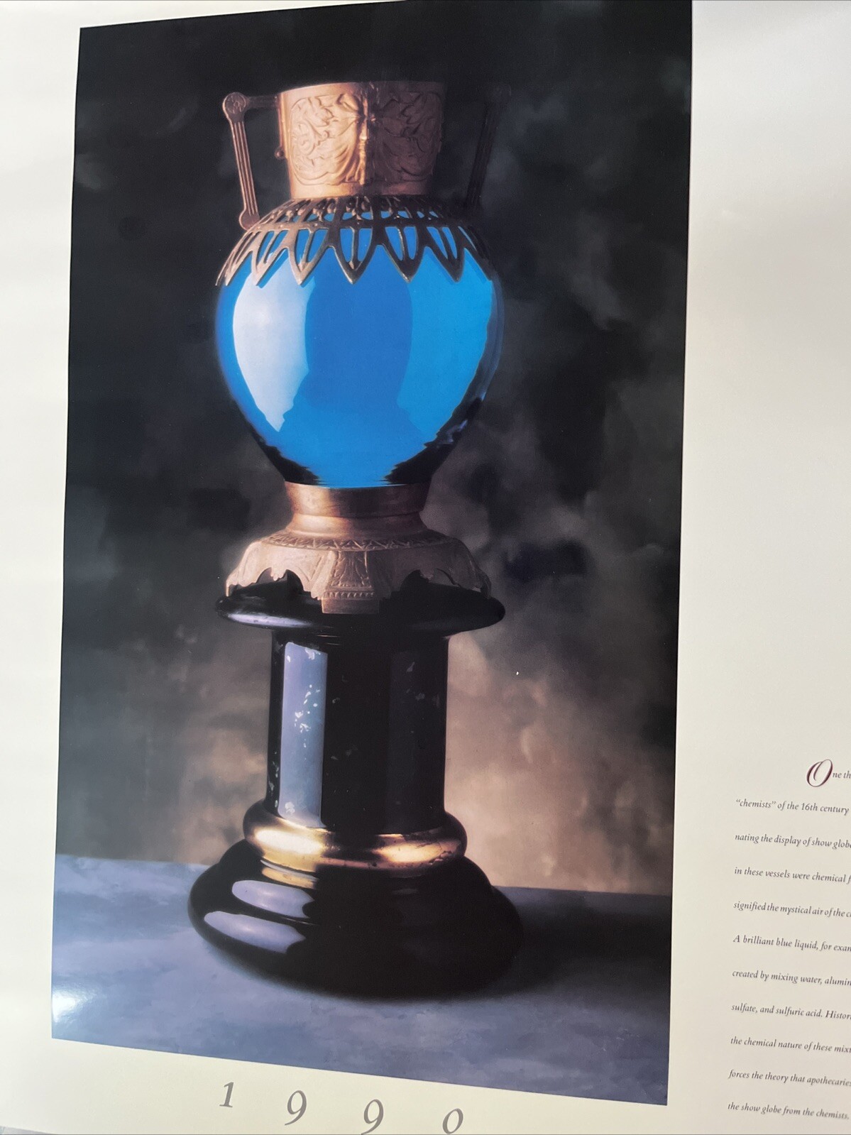 Vintage 1990 Show Globe Roots in Chemistry History Pharmacy Poster Afrin Promo