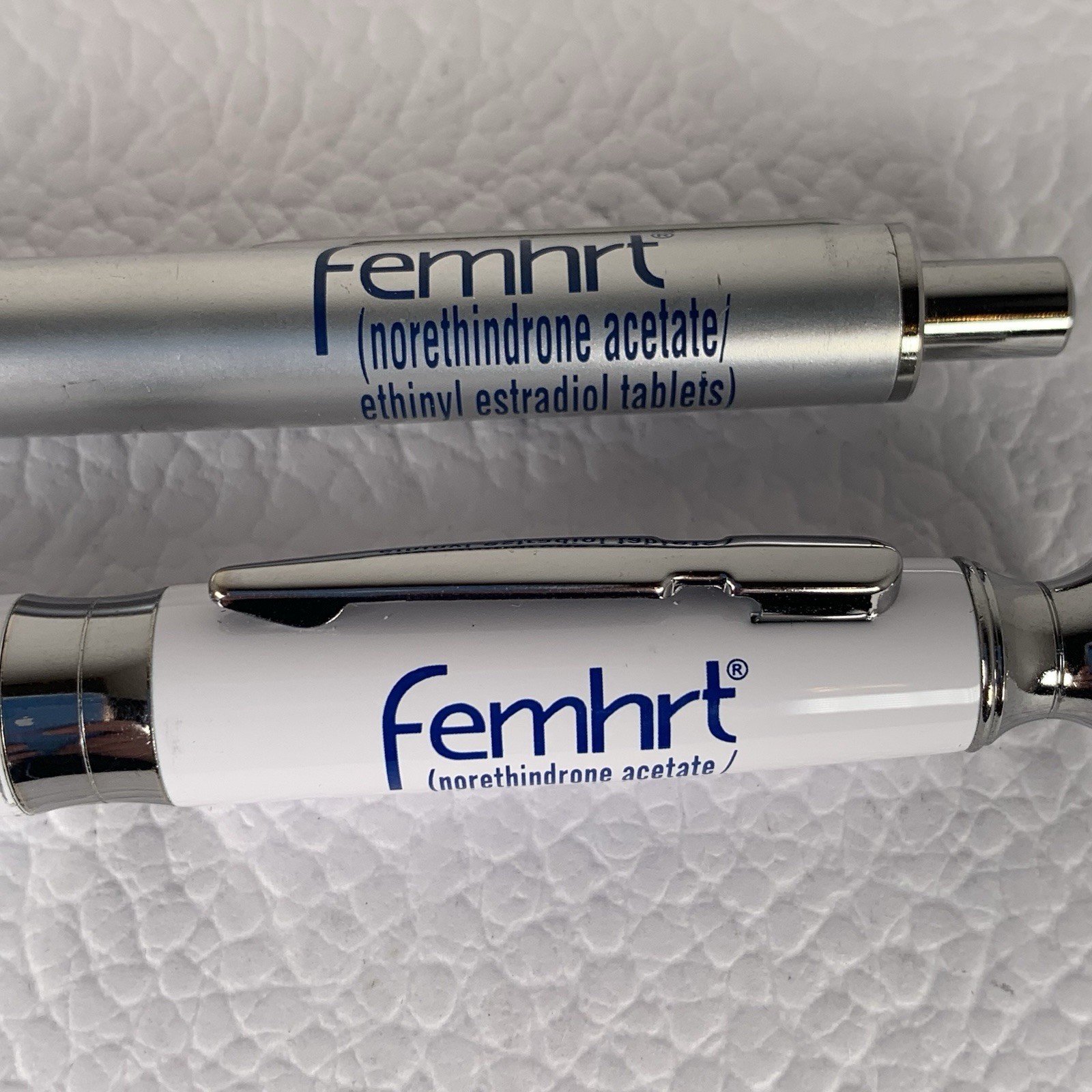 Femhrt Heavy Metal Pen Drug Rep Pharmaceutical Promo Original Owner Lot Of 2