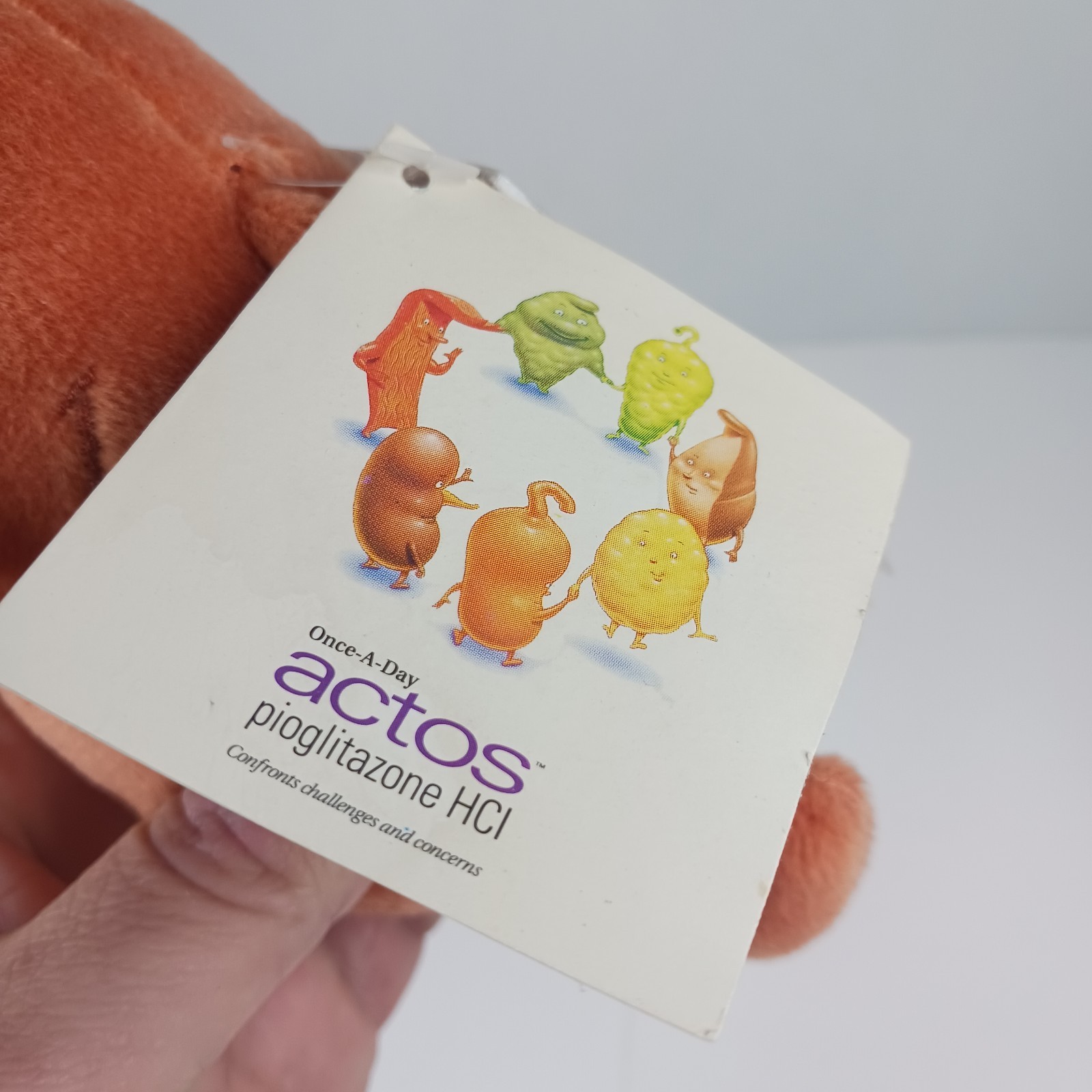 KIDNEY ACTOS PIOGLITAZONE 7″ Plush Beanie Medical Advertising Rep Diabetes