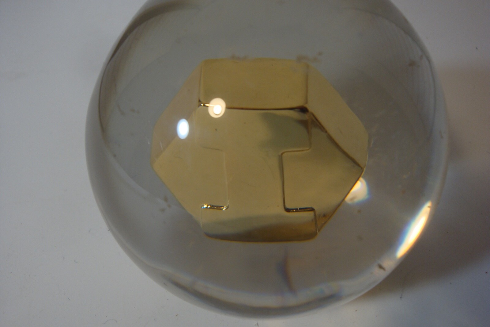Inderal Ayerst prescription paperweight acrylic used 3 inch diameter