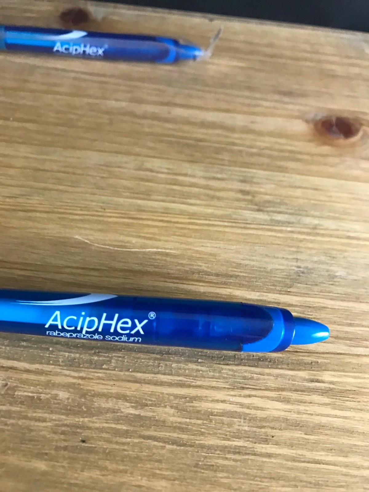 Lot of 3 ACIPHEX Drug Rep Pharmaceutical COLLECTIBLE Clicker Pens Rubber Grip
