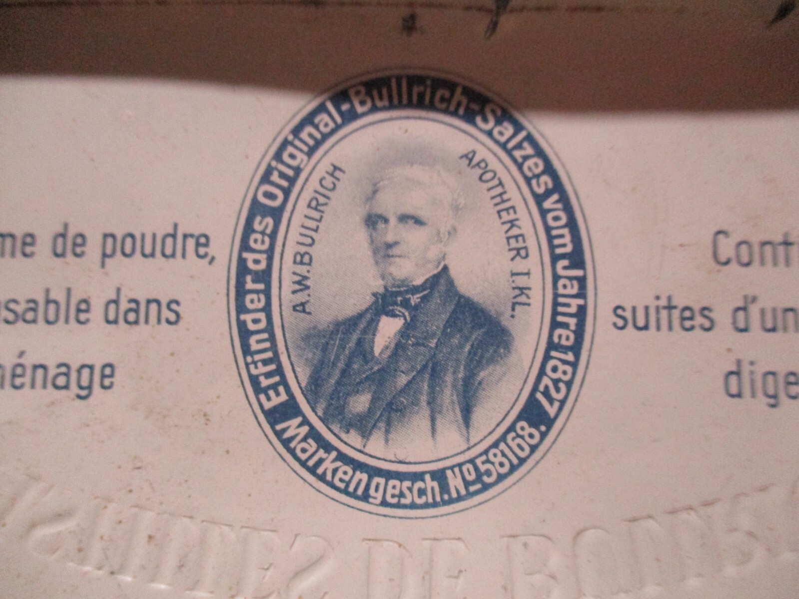 Antique Berlin German Pastilles De Bullrich medical tin box Victorian picture