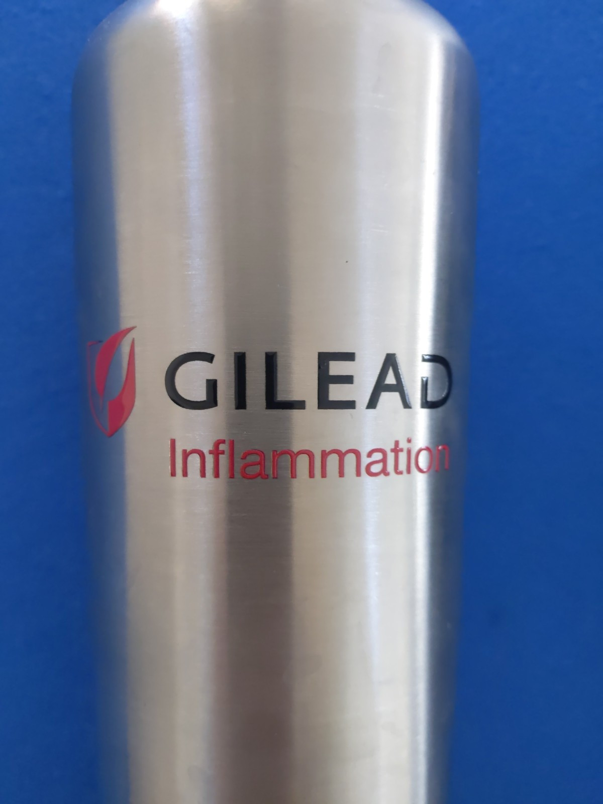 2 Gilead Sciences Pharmaceuticals Promo Water Bottles Drug Rep Stainless