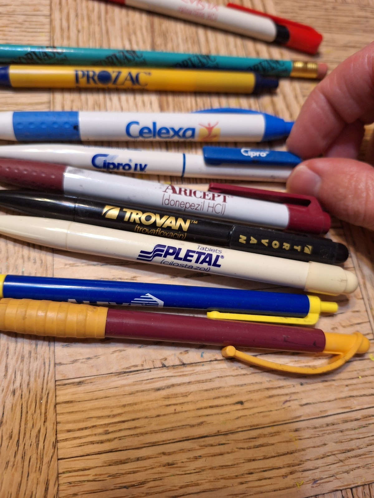 Pharmaceutical Drug Rep Pens Nitroglycerin Prozac Celexa Evista Norvasc Ten