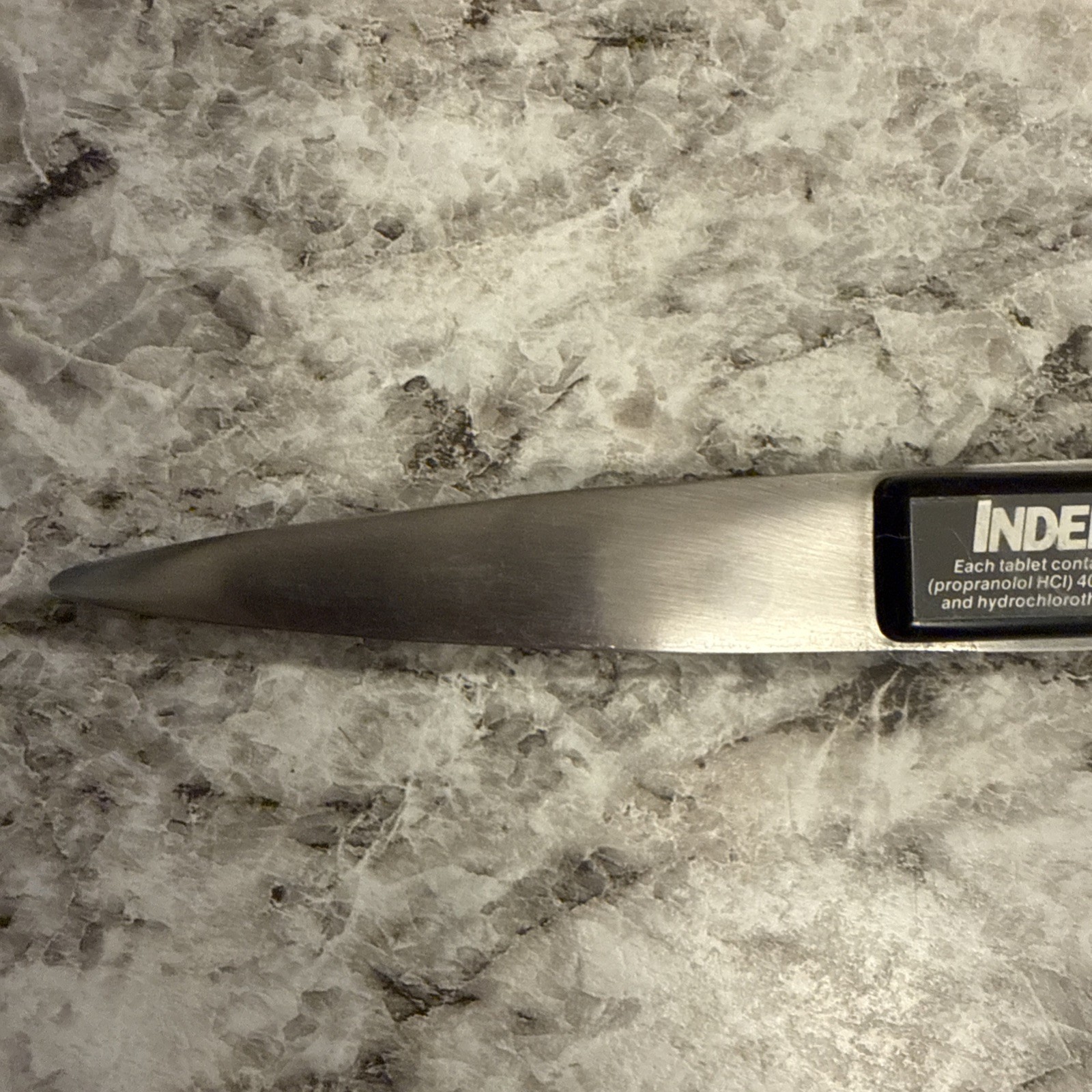 Pharmaceutical Drug Rep 8″ Inderal Tablet Ayerst Letter Opener