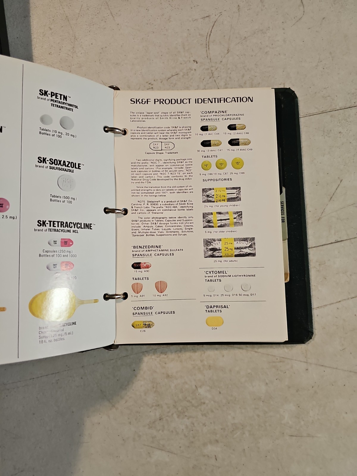 1970’s Smith Kline & French Pharmaceutical Price List & Product Data In Binder