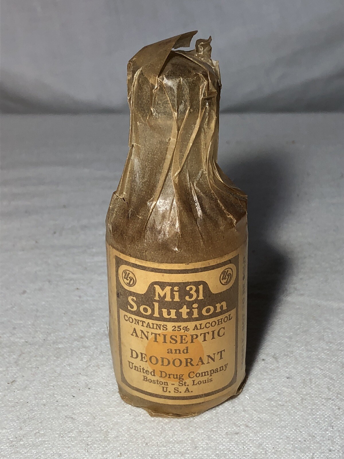 Vintage United Drug Company Unopened 1.5 Oz. Mi 31 Solution Antiseptic