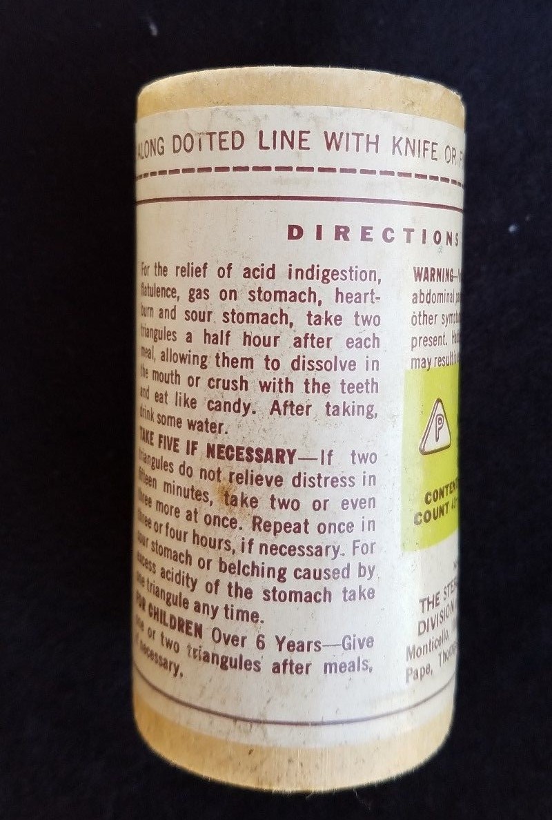 Old Ad Medicine Container Pape’s Dia-Pape-Sen Compound Sterling Drug Monticello