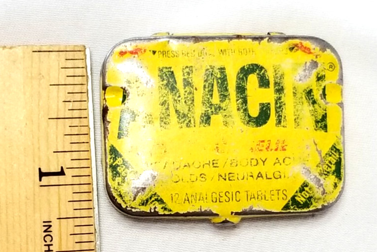 Vintage Anacin Advertising Medicine Tin Empty