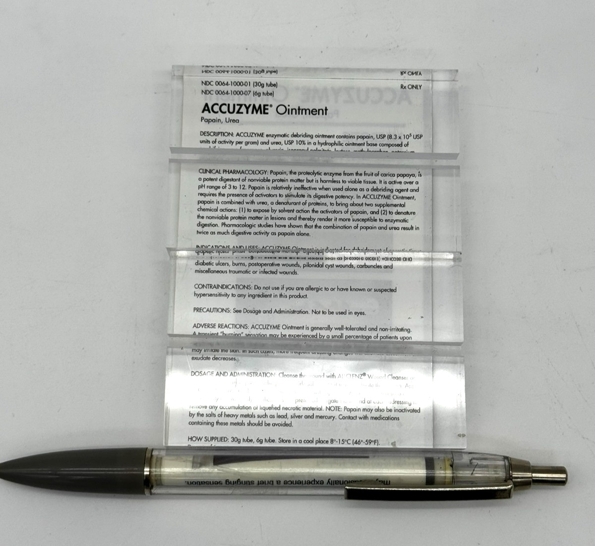 Accuzyme Ointment Pen w/Scroll Pharmacy Swag Wound Care Pharmacist Gift