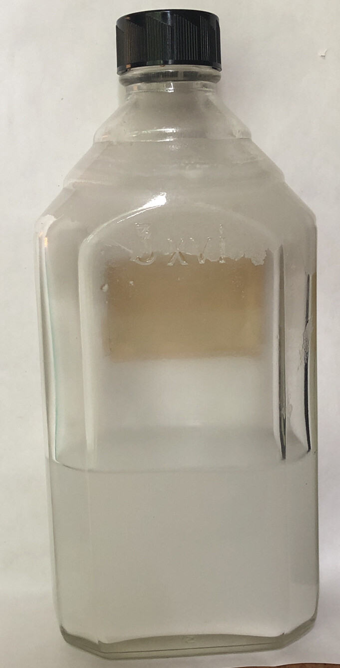 Vintage CLEAR GLASS Apothecary RX Medical Pharmacy Jar Bottle Rexall Lime Water