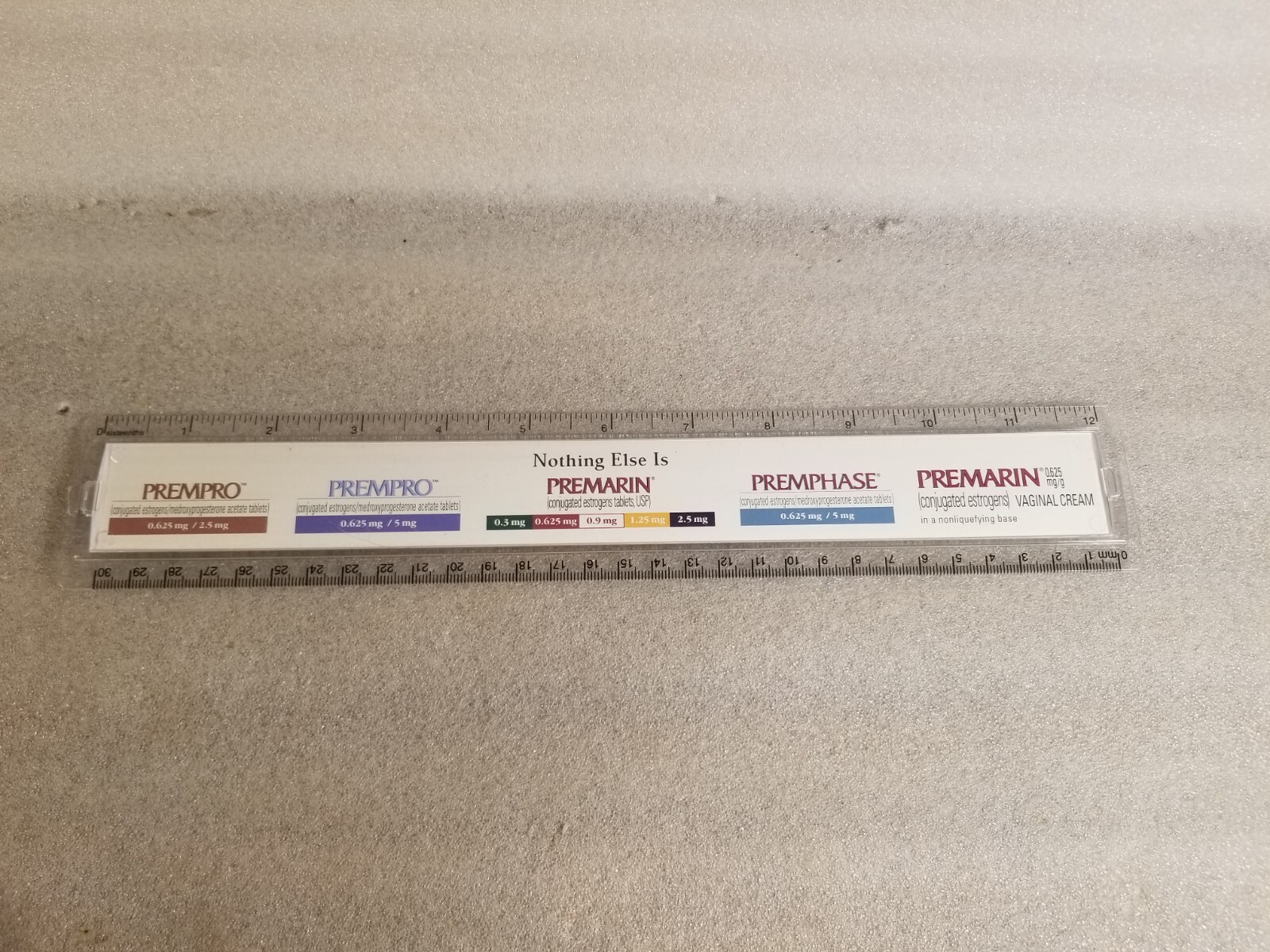PREMARIN Plastic Ruler Prempro Premphase Pfizer Pharmaceutical Promo Vintage