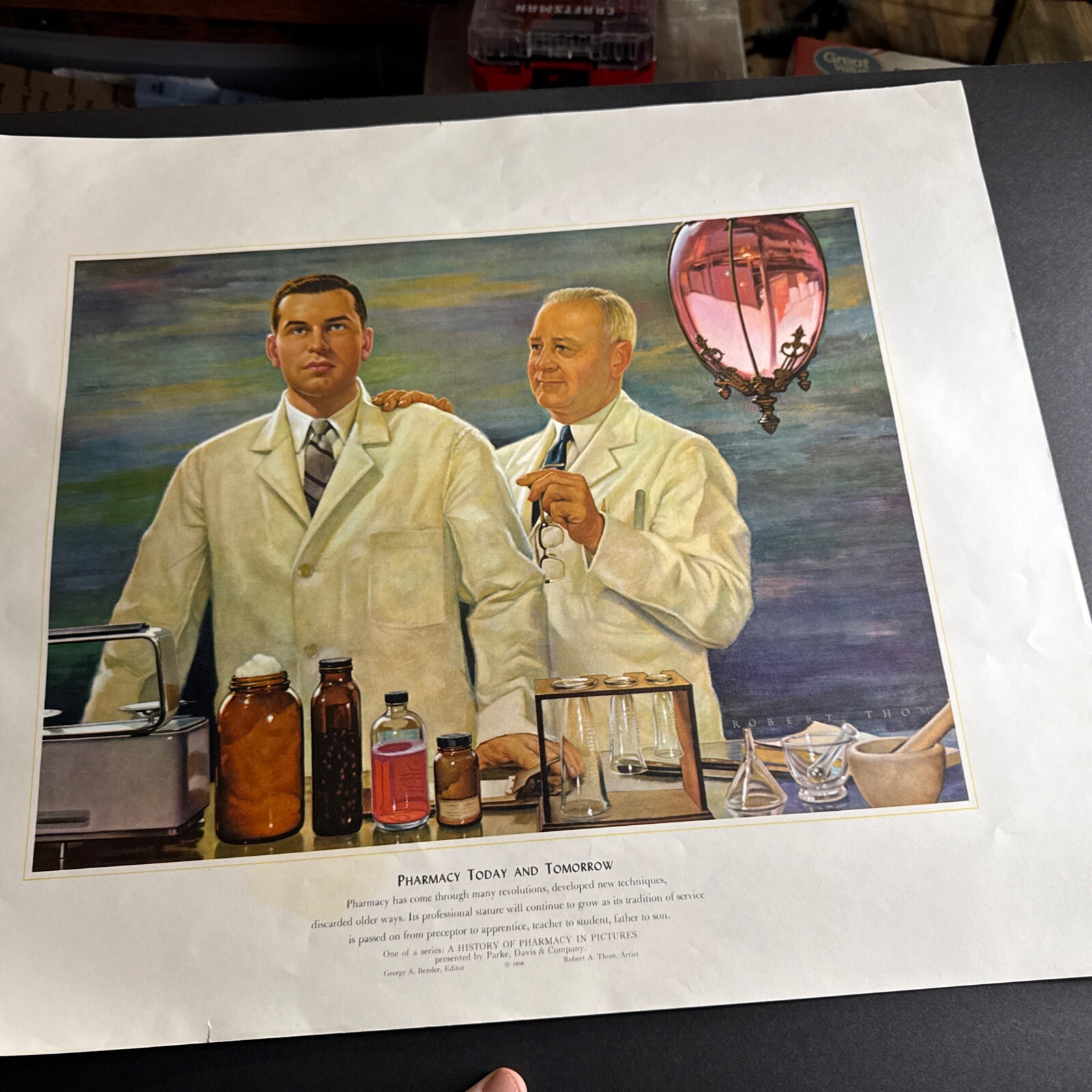 A HISTORY OF PHARMACY IN PICTURES 1954 PRINT Great Gift For Doctor 22″×18″
