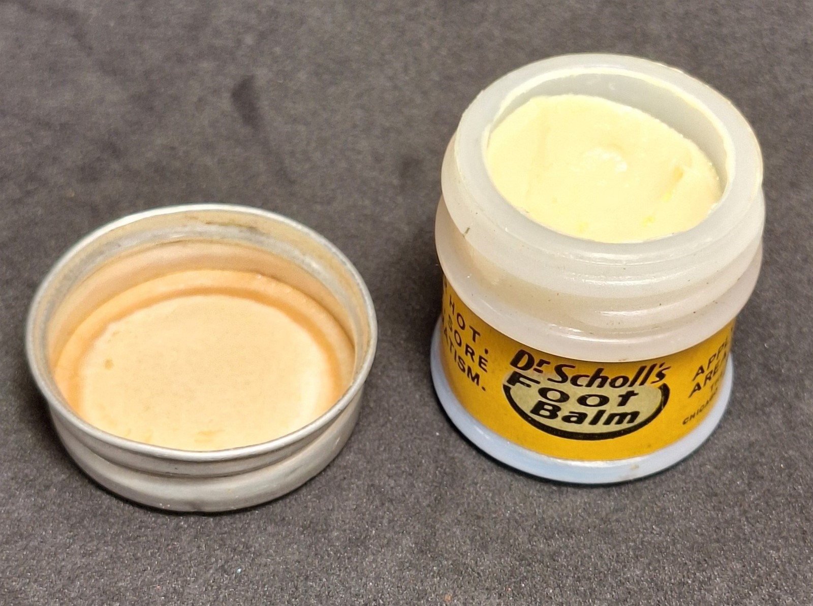 Vintage Dr Scholl’s Foot Balm Glass Jar Contains Product London New York Chicago