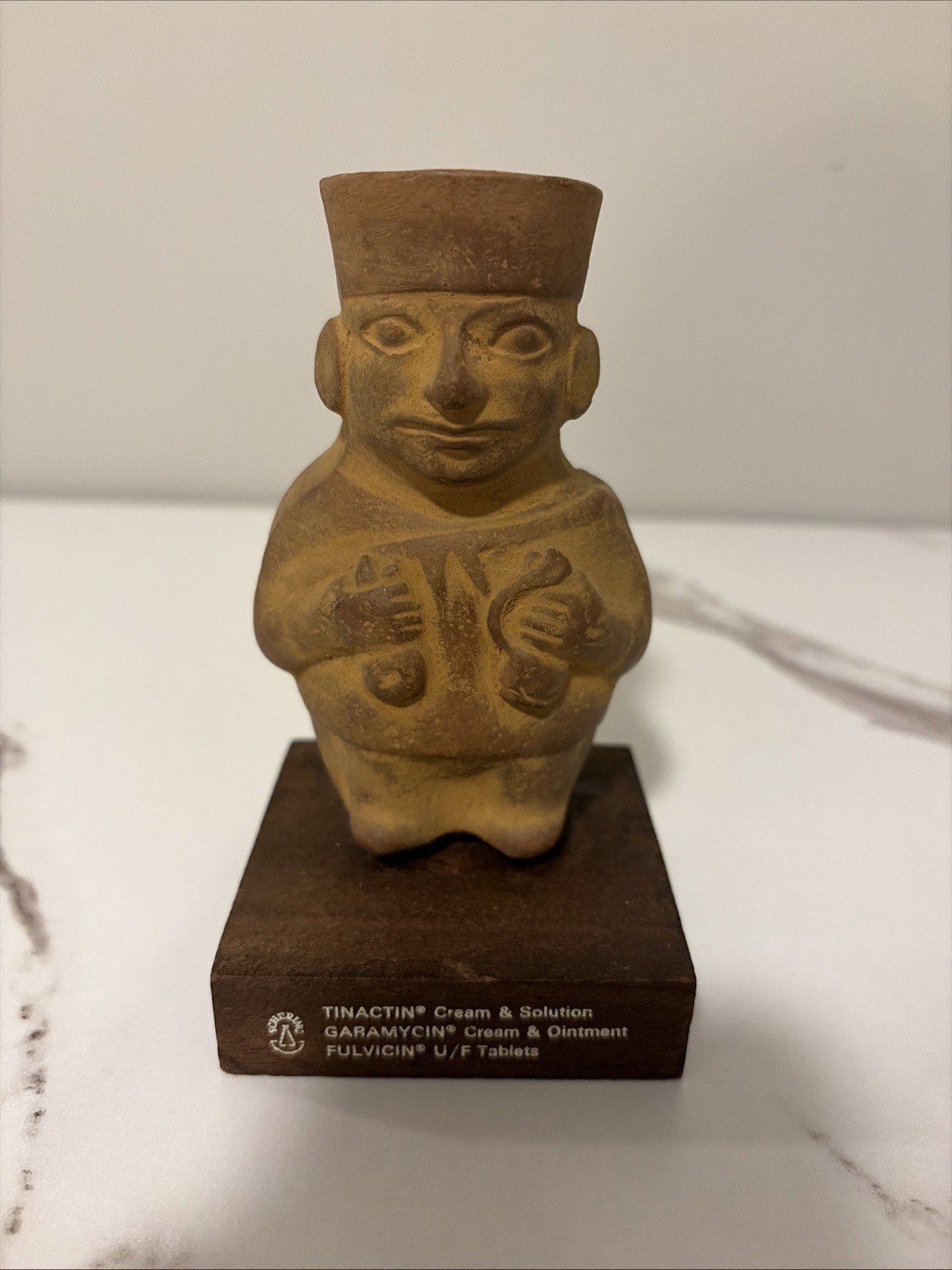 Vintage Schering Pharmaceutical Mochica Medicine Man Terra Cotta Figurine