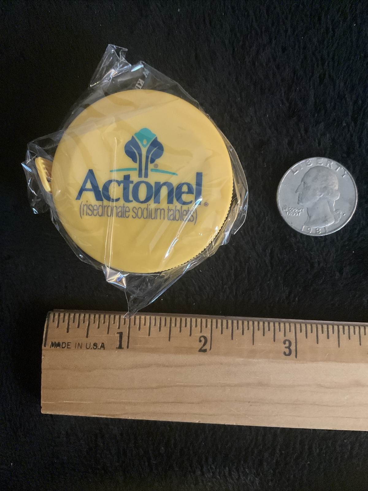 Actonel Tape Measure Drug Rep 5 ft. Round Scarce vintage 90s New In Box
