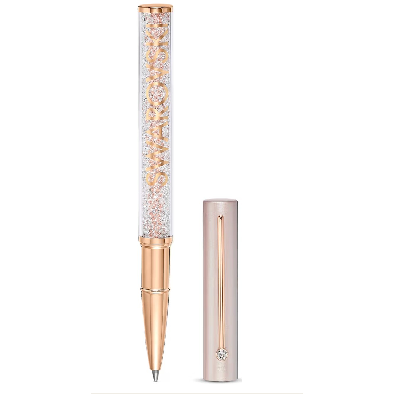 Swarovski Crystalline ballpoint pen Rose gold tone, Pink lacquered