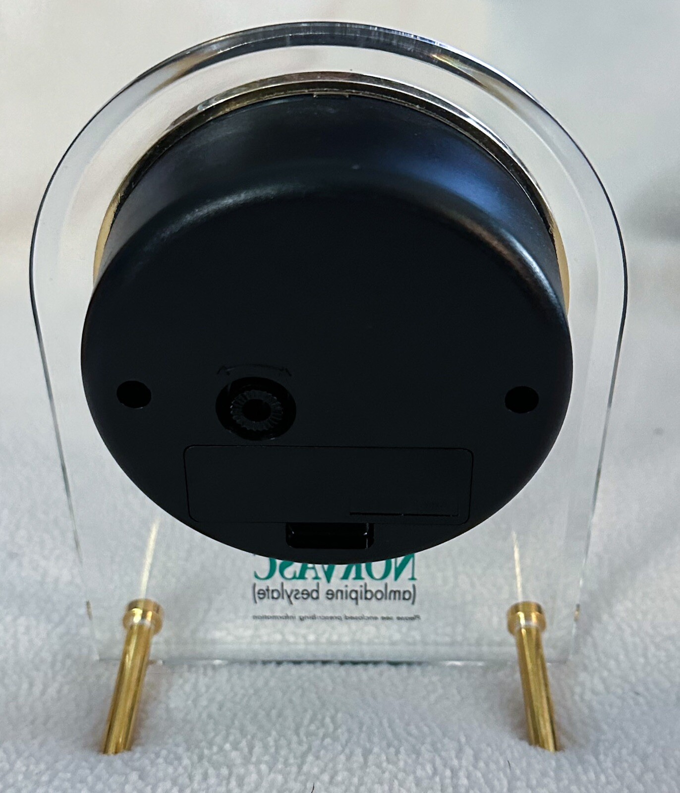NORVASC Promotional Desk Clock Pharmaceutical Drug Rep Collectible Pfizer Pharma